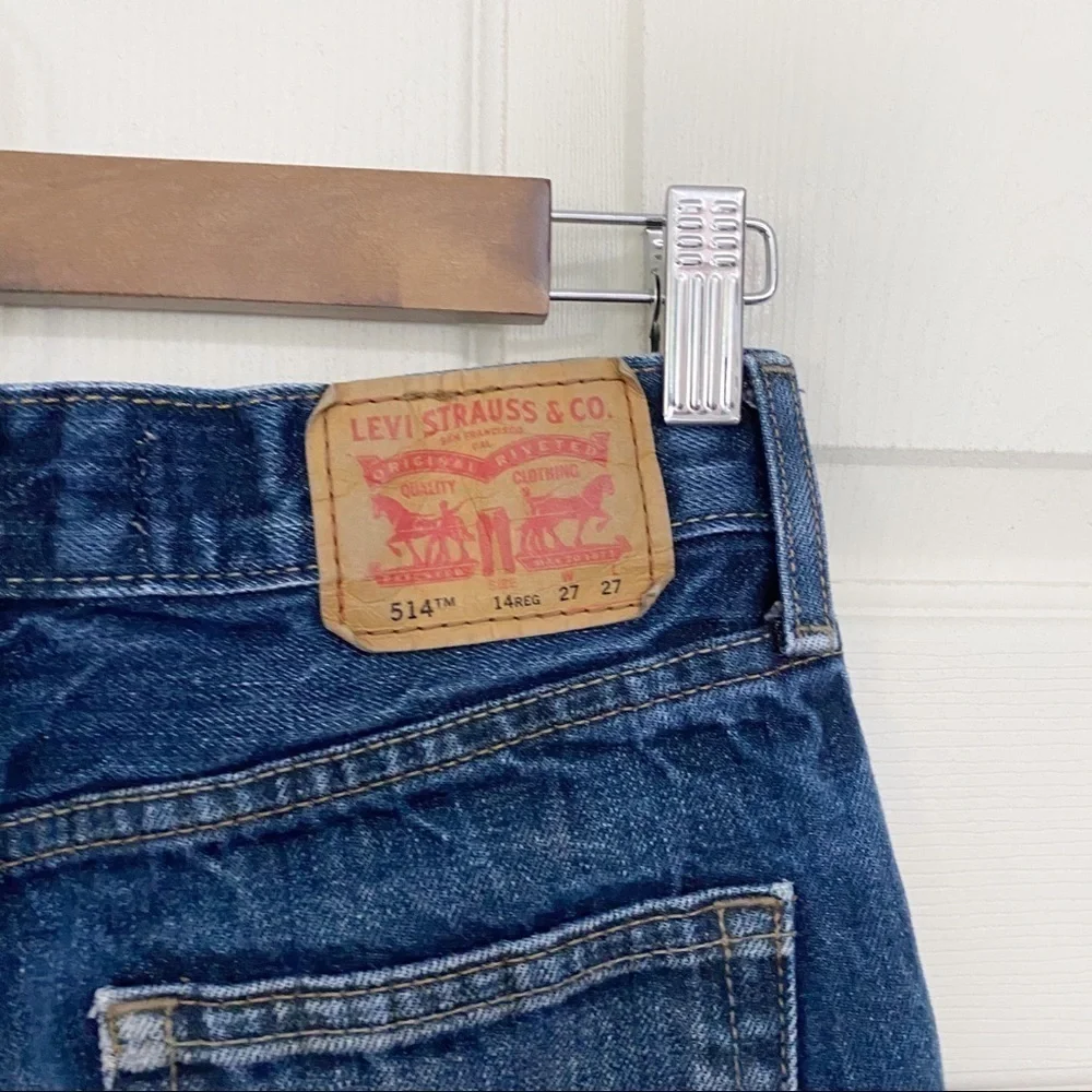 Levi's Boys 514 Straight Leg Denim Blue Jeans